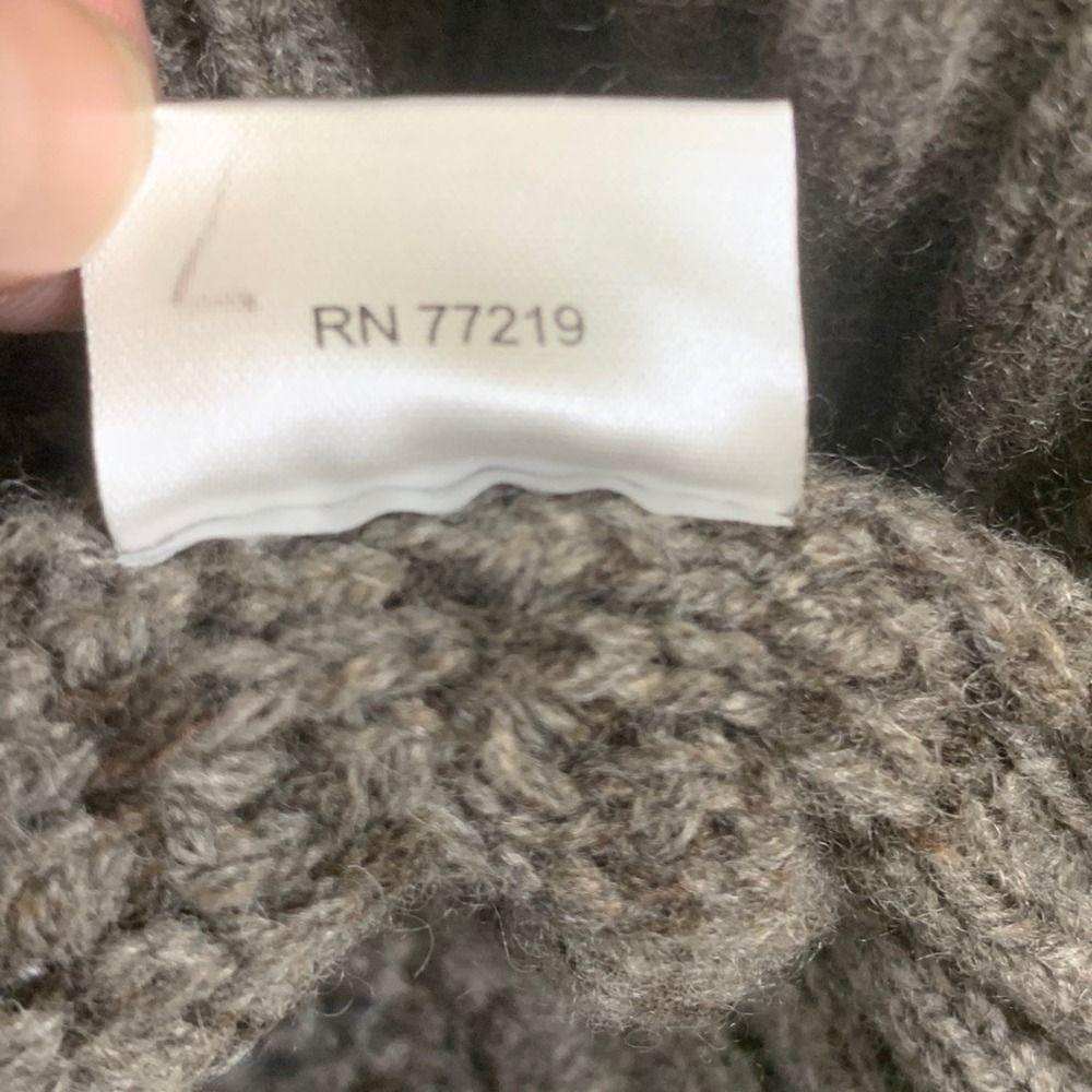 Joseph Abboud Men Wool Blend Quarter Zip Sweater Medium Taupe Brown Diamond Knit - Picture 6 of 9